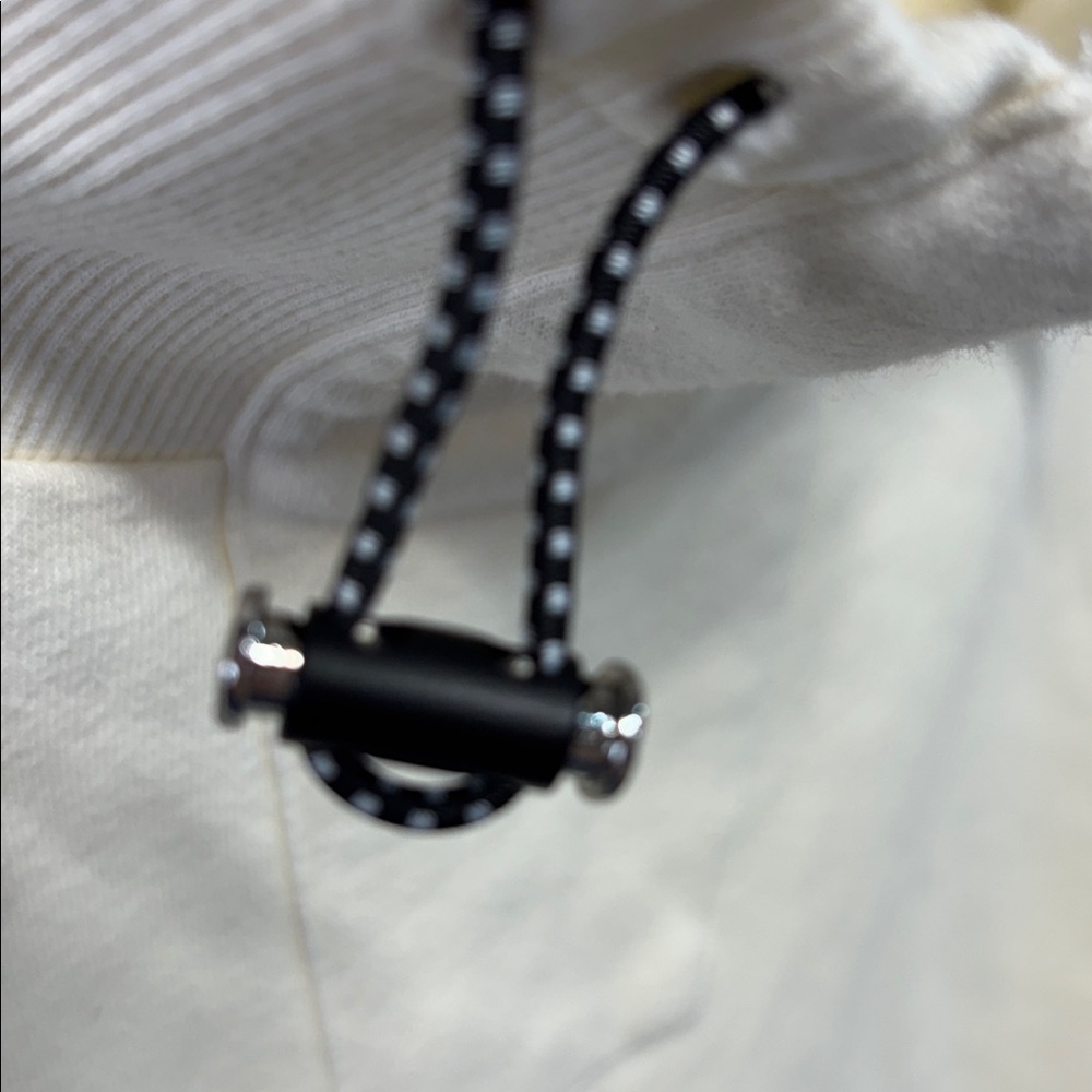 Varley Wood Sweat cream  Ribbed long sleeve cotton blend high neck cinch shirt - Picture 7 of 12